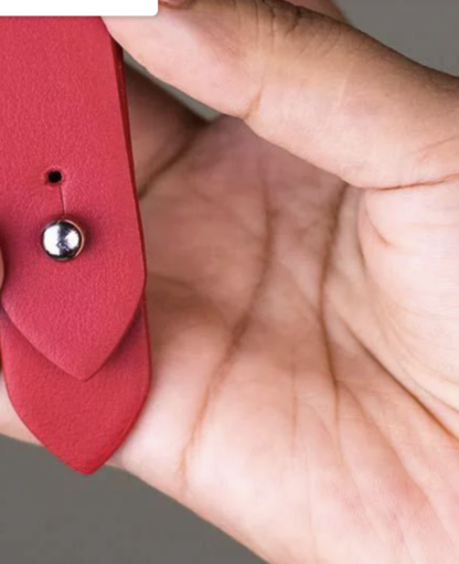 Red Leather Apple Watch Strap for women - Image 3